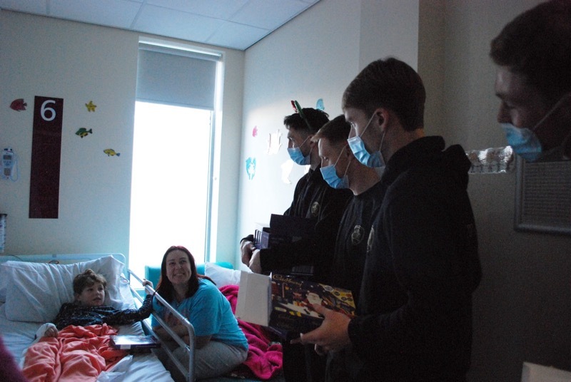 Other image for Barnsley players lift spirits with hospital visit